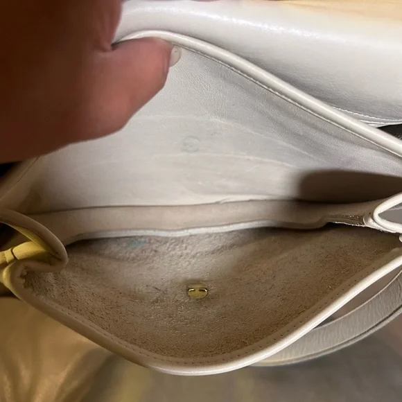 Vintage COACH Lenox Bone Crossbody / Shoulder Bag Made in US #9076 VTG Rare - Picture 16 of 17